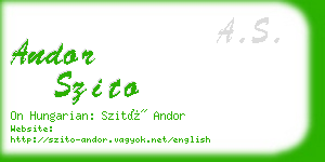 andor szito business card